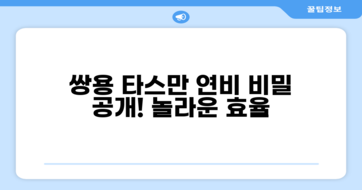 쌍용 타스만, 연료효율 비밀 공개