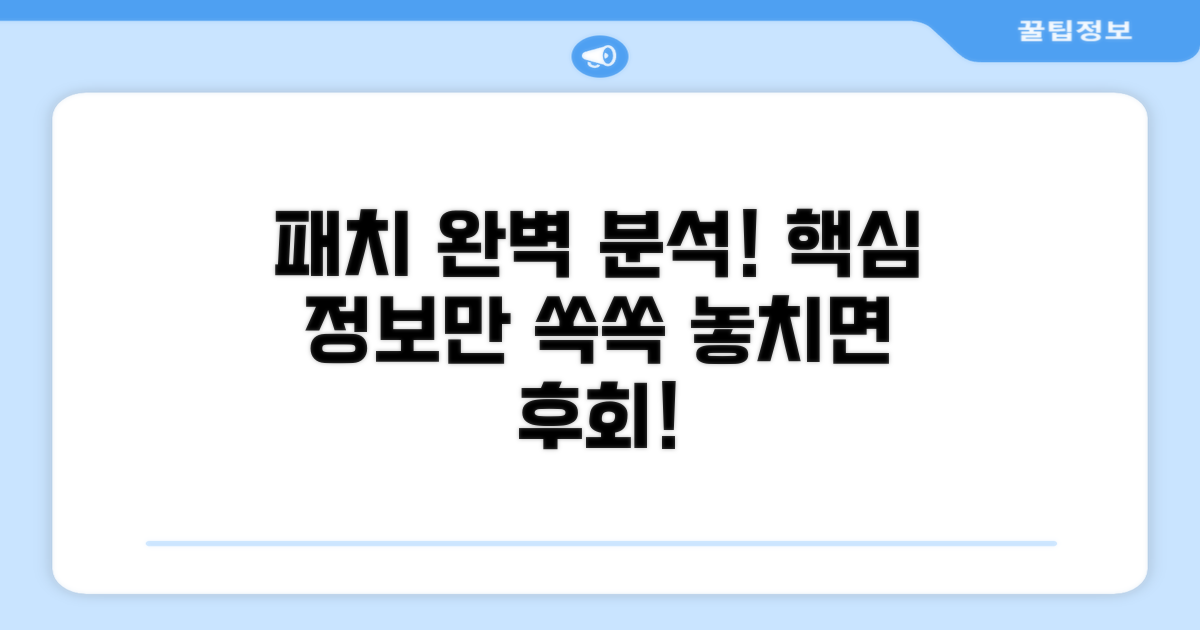 최신 패치 정보 상세 분석