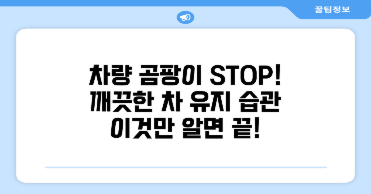 차량 곰팡이, 미리 막는 습관