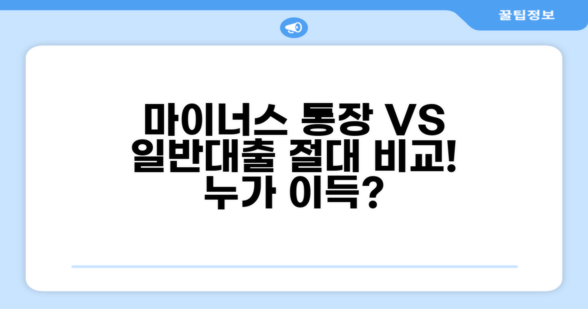 마이너스 통장 vs 일반대출 핵심 비교