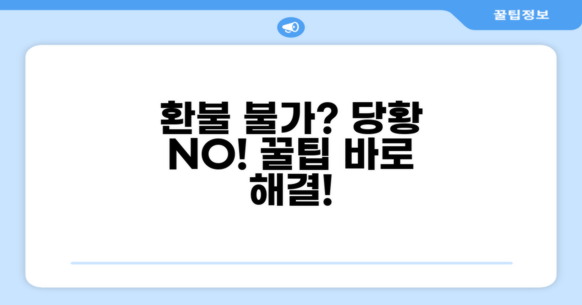 환불 불가 시 대처 방법과 팁