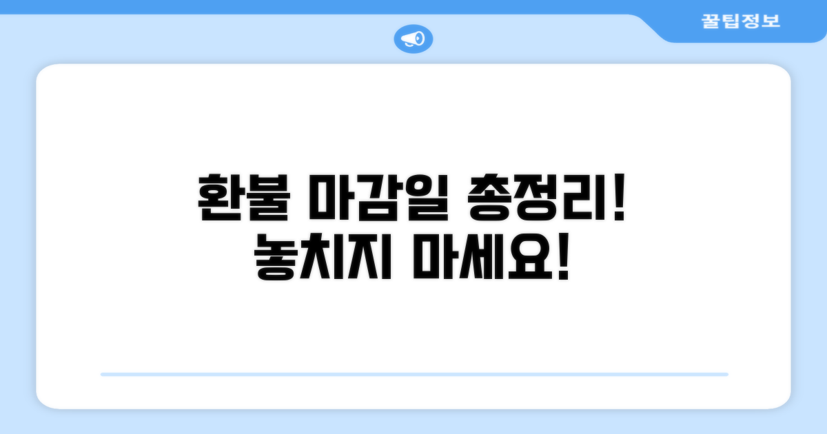 교통수단별 환불 기한 총정리