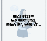 노인보호구역 속도위반 단속 강화 | 무인 단속 카메라 확대 설치와 집중 단속 기간 운영