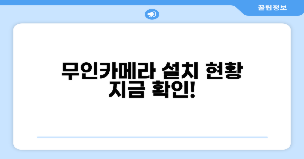 무인 단속 카메라 설치 현황