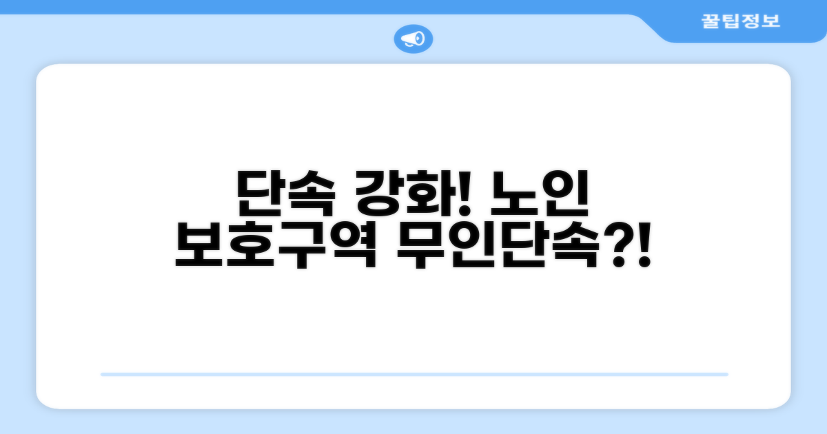 노인보호구역 단속 강화 이유