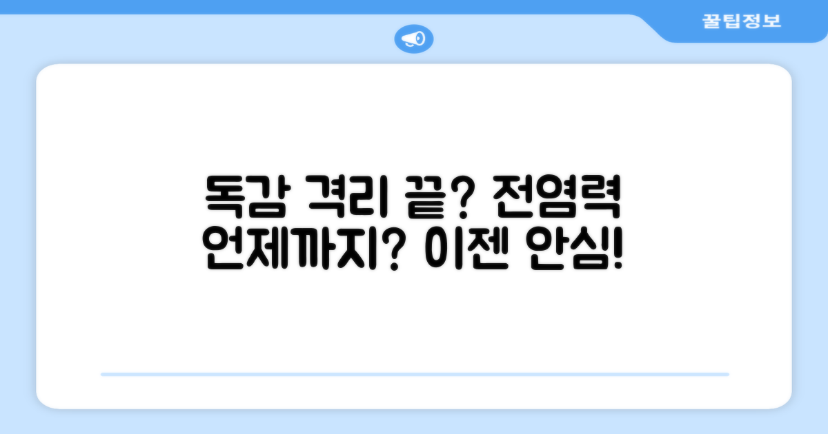 독감 격리 기간과 전염력