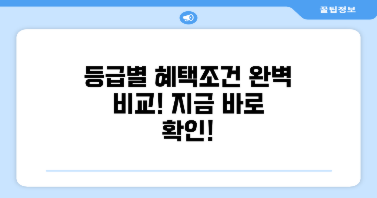 등급별 혜택과 가입 조건 완벽 비교