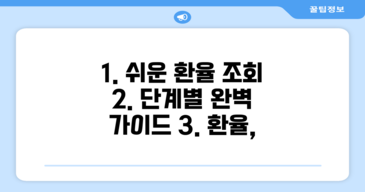 환율 조회 방법, 단계별 가이드
