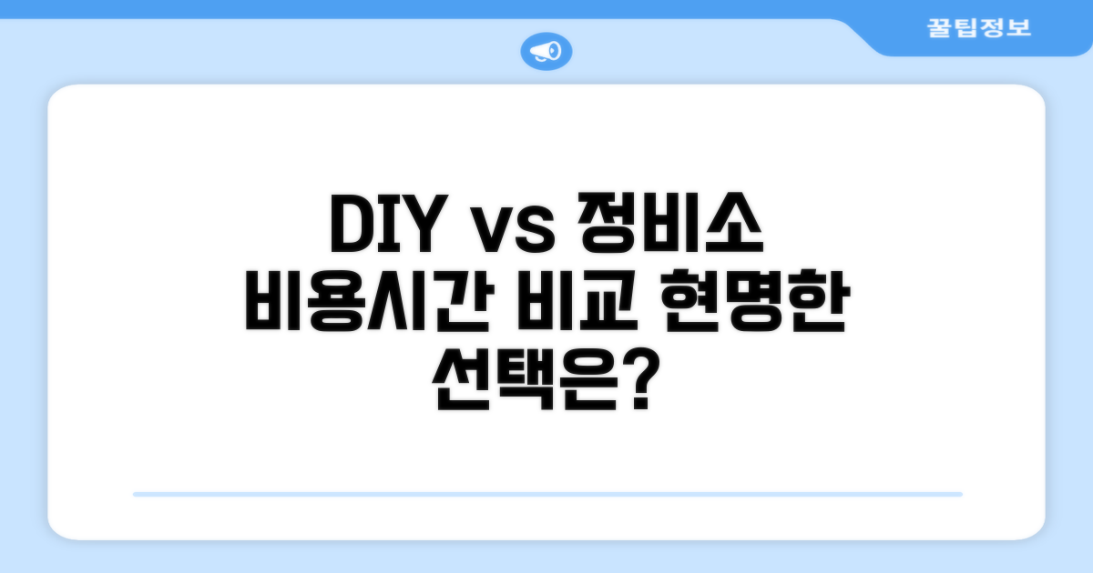 자가 교체 vs 정비소, 어떤 선택이?