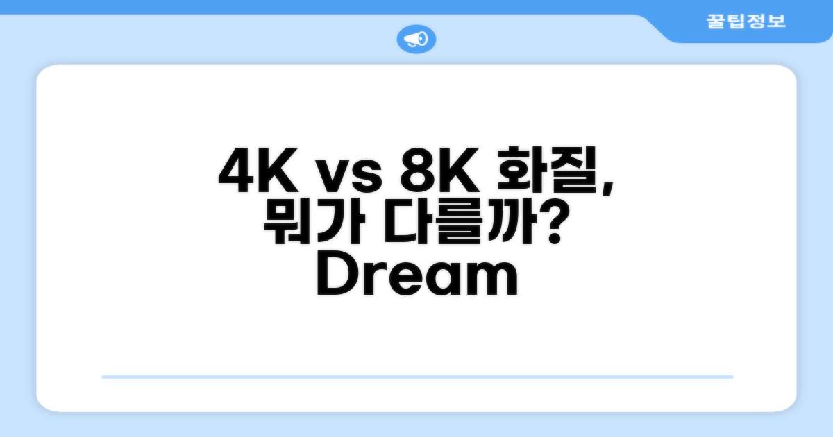 4K vs 8K 화질, 뭐가 다를까?