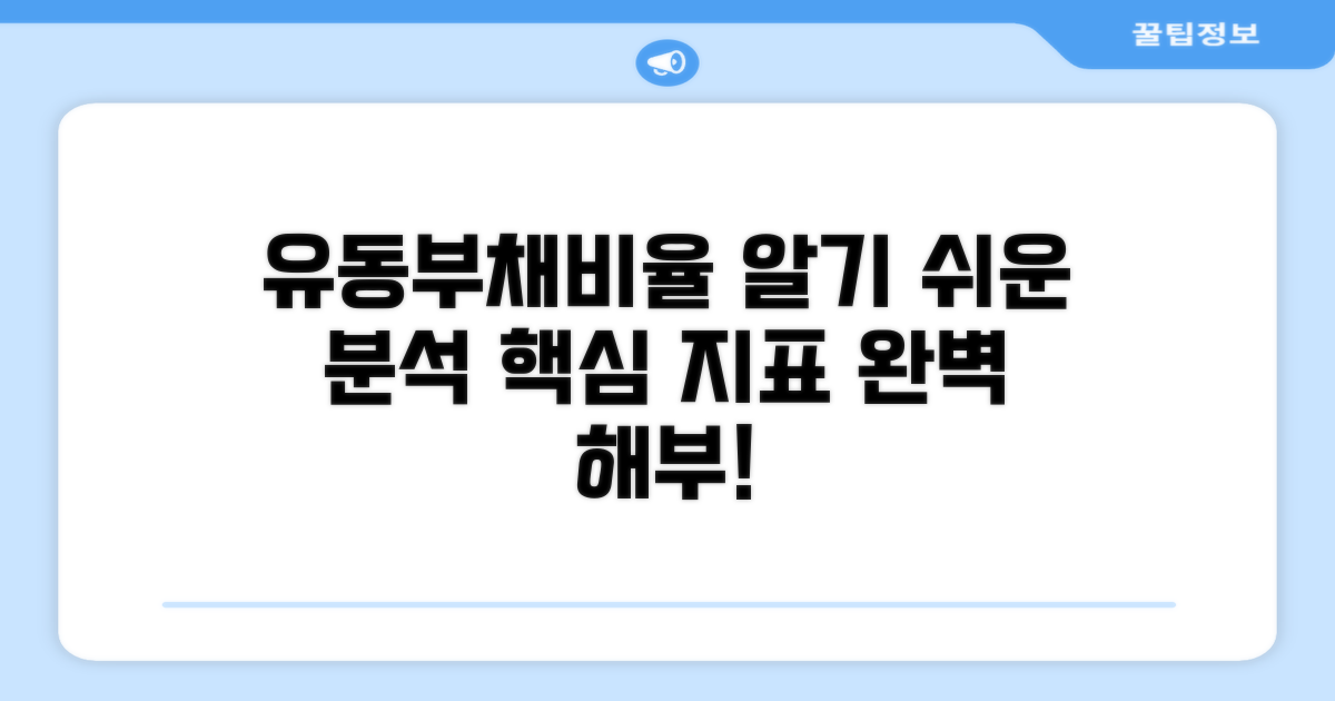 유동비율 부채비율 상세 분석