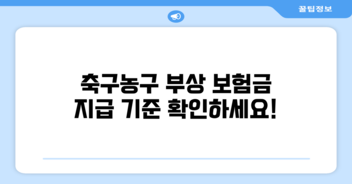 축구 농구 부상 상해 보험금 지급 기준