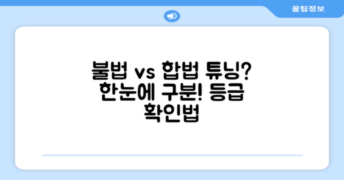 튜닝 등급, 합법 불법 쉽게 구분!