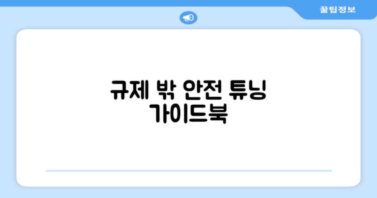 규제 벗어난 안전한 튜닝 가이드