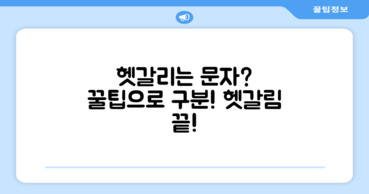 헷갈리는 문자, 구분하는 꿀팁