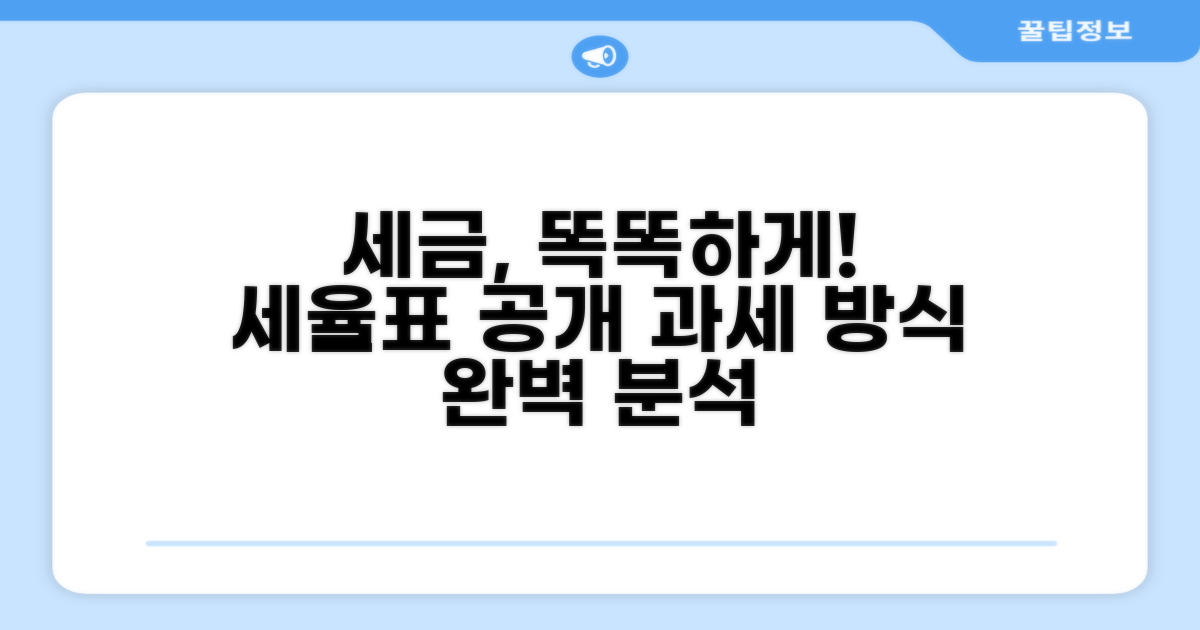 세율표와 함께 알아보는 과세 방식