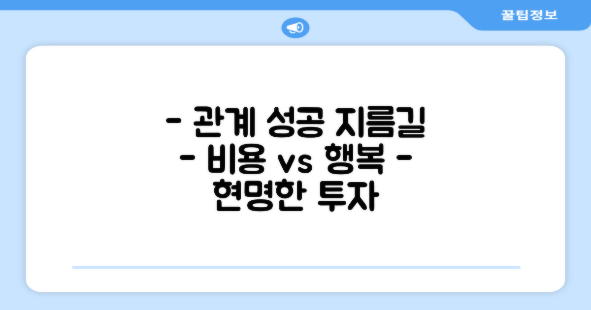 성공적인 관계로 나아가는 비용 전략