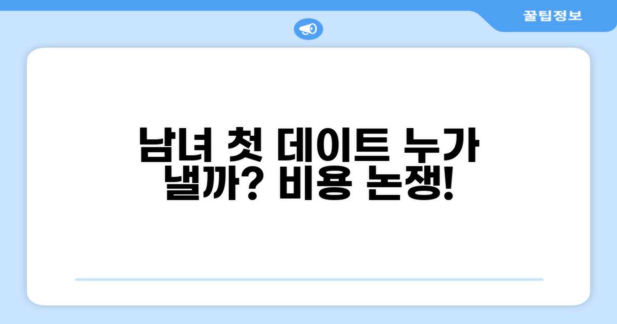 첫 만남 데이트 비용, 남자가 부담?
