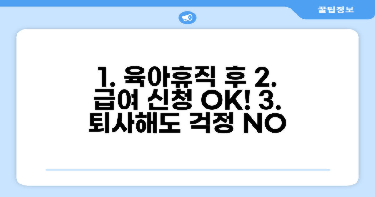 육아휴직 퇴사 후 급여 신청 방법