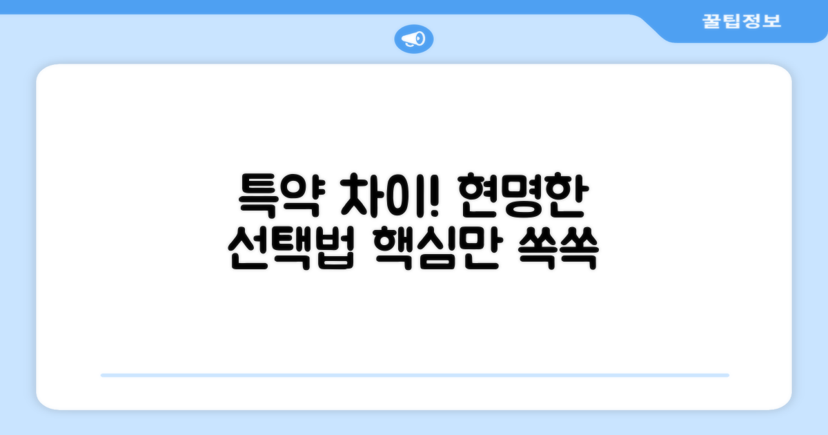 특약별 차이점과 똑똑한 선택 기준