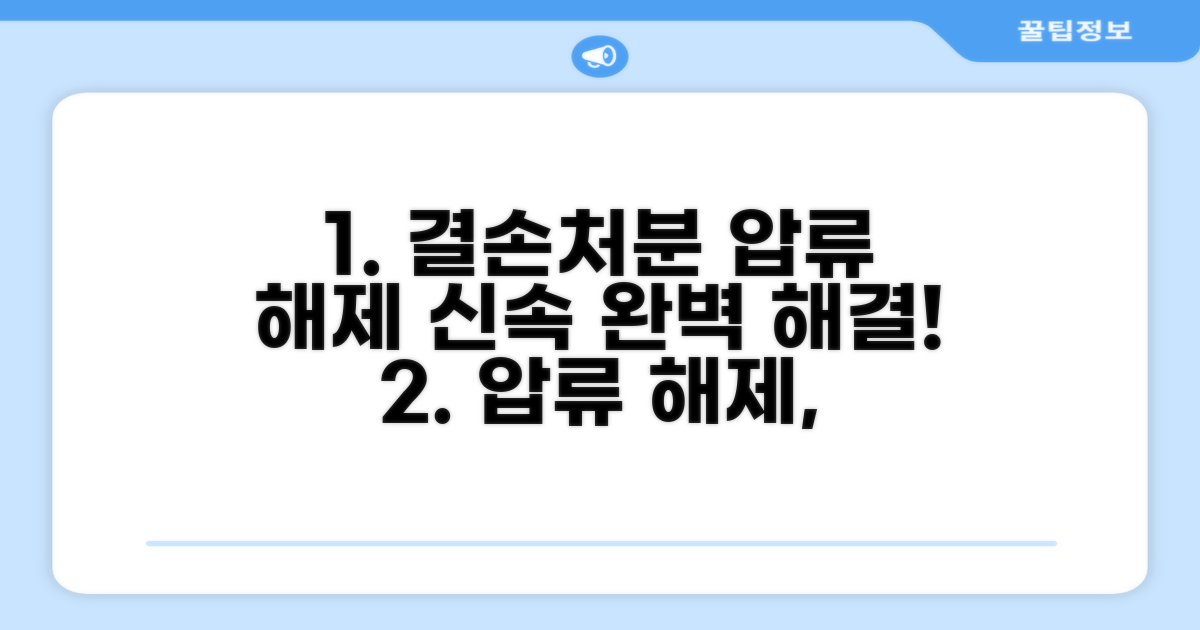 결손처분, 압류 해제 절차