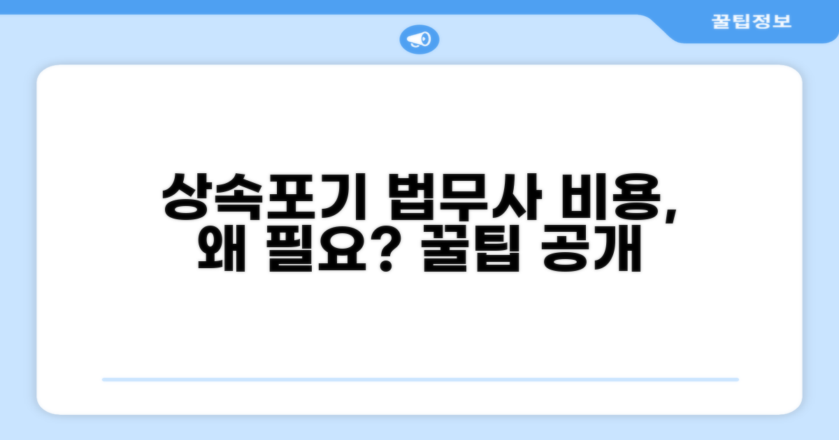 상속포기 법무사 비용, 왜 필요할까?