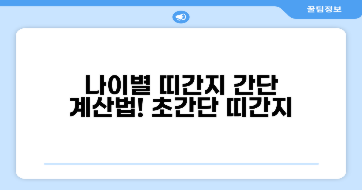 나이별 띠와 간지 쉬운 계산법