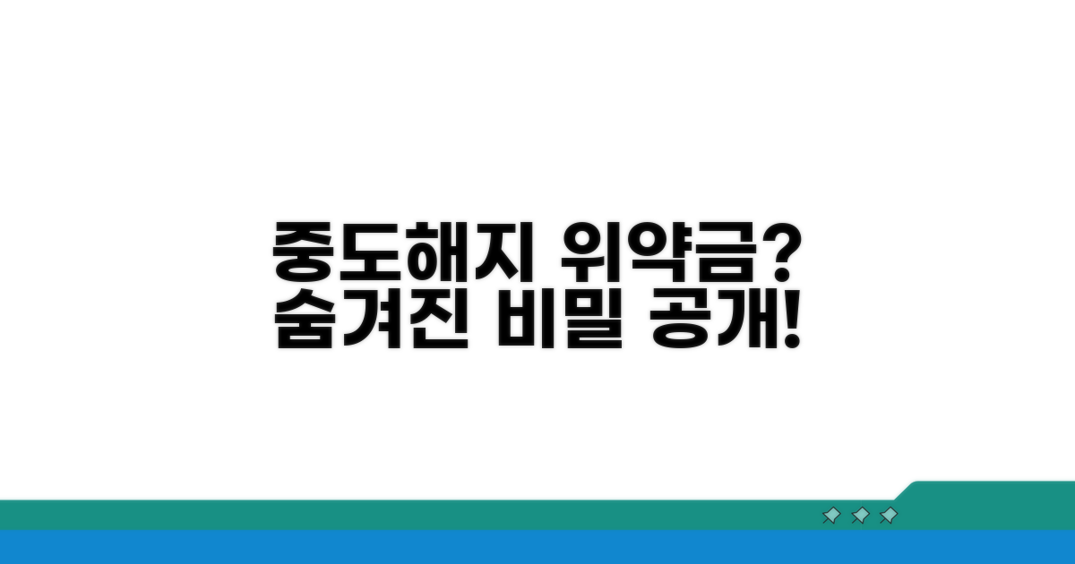 중도 해지 시 위약금 상세 분석
