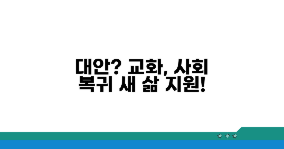 대안은 무엇? 교화와 사회 복귀 지원