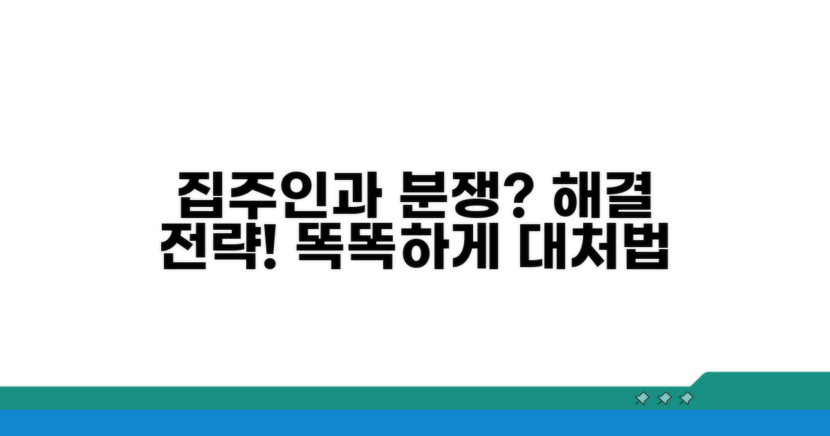 집주인과 분쟁 시 대처 방법