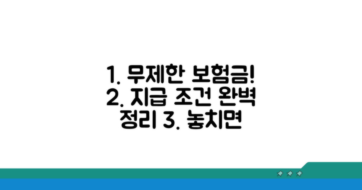 보험금 무제한 지급 조건 완벽 정리