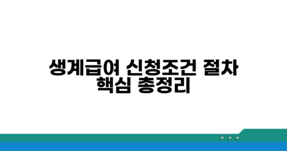 생계급여 신청 조건과 절차 완벽 분석