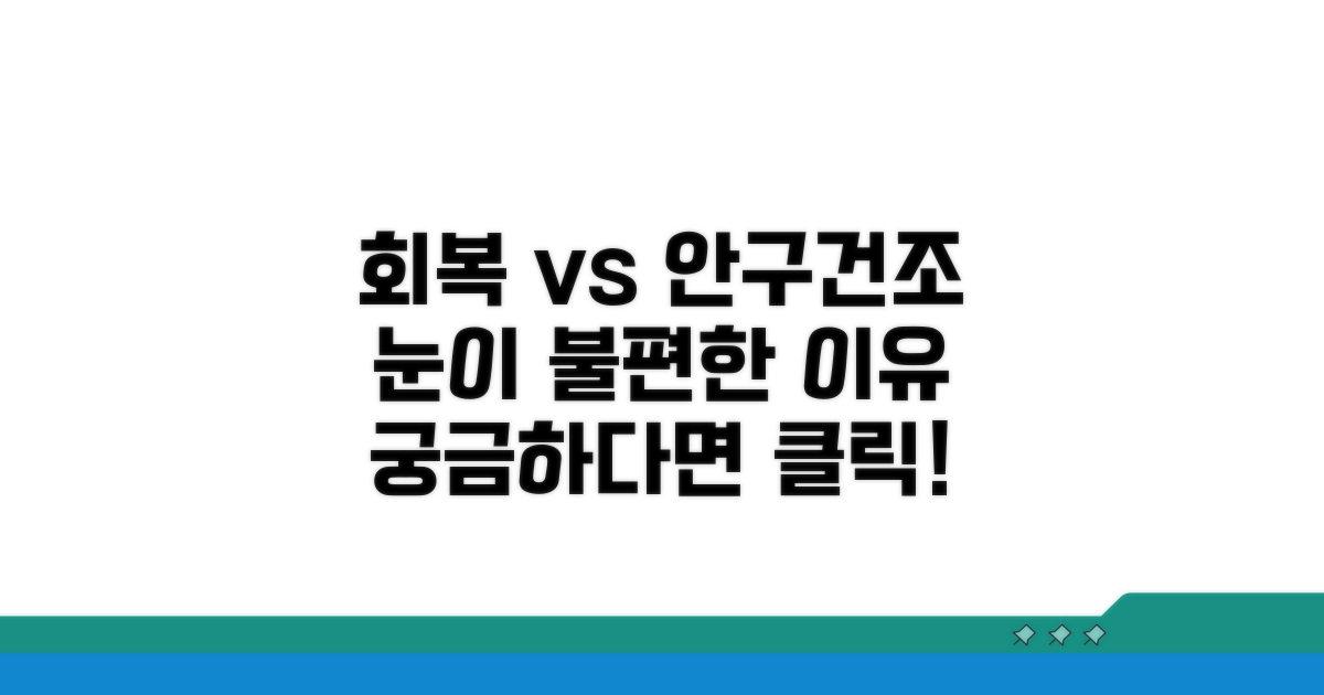 회복 기간, 안구 건조와 연관성