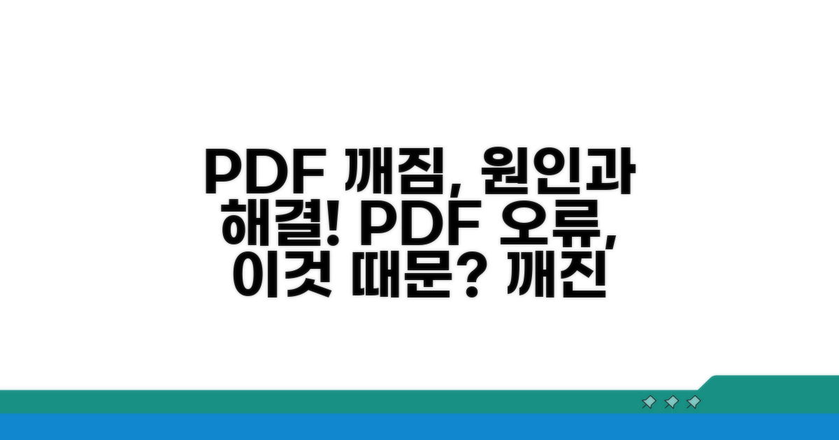 PDF 페이지 깨짐 원인 분석