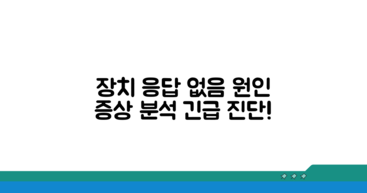 장치 응답 없음 원인과 증상 분석