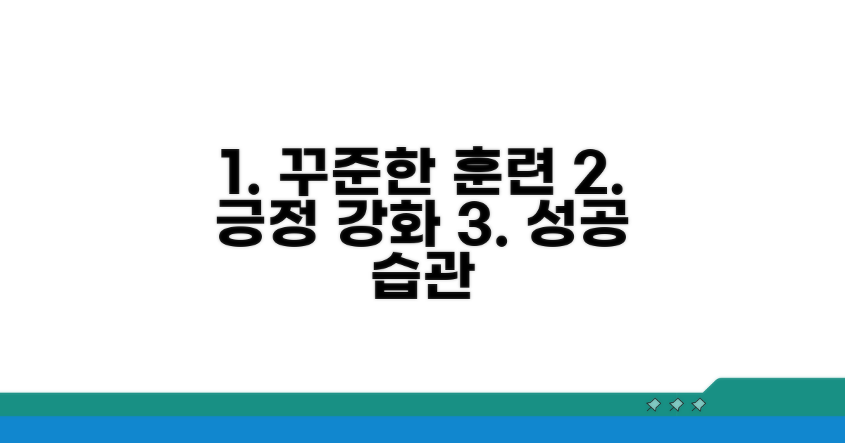 꾸준한 훈련과 긍정 강화 연습