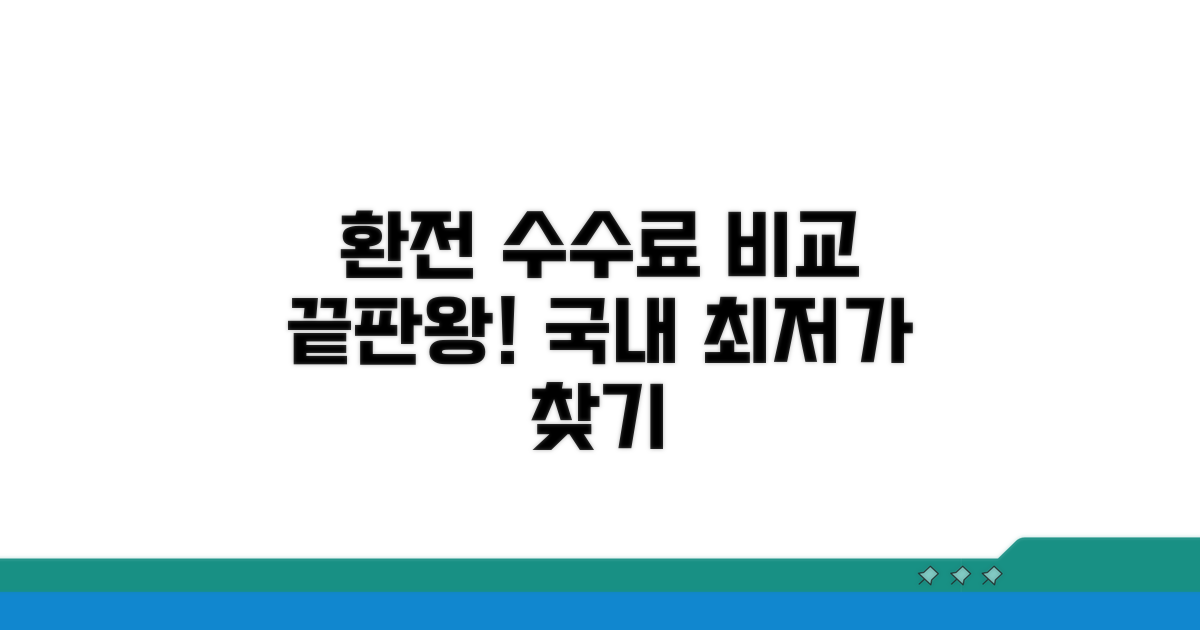 환전 업체별 조건 및 수수료 비교