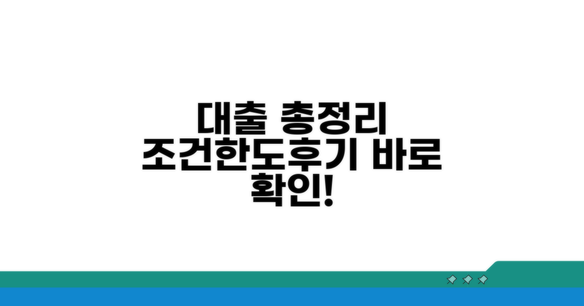 대출 조건, 한도, 후기 총정리