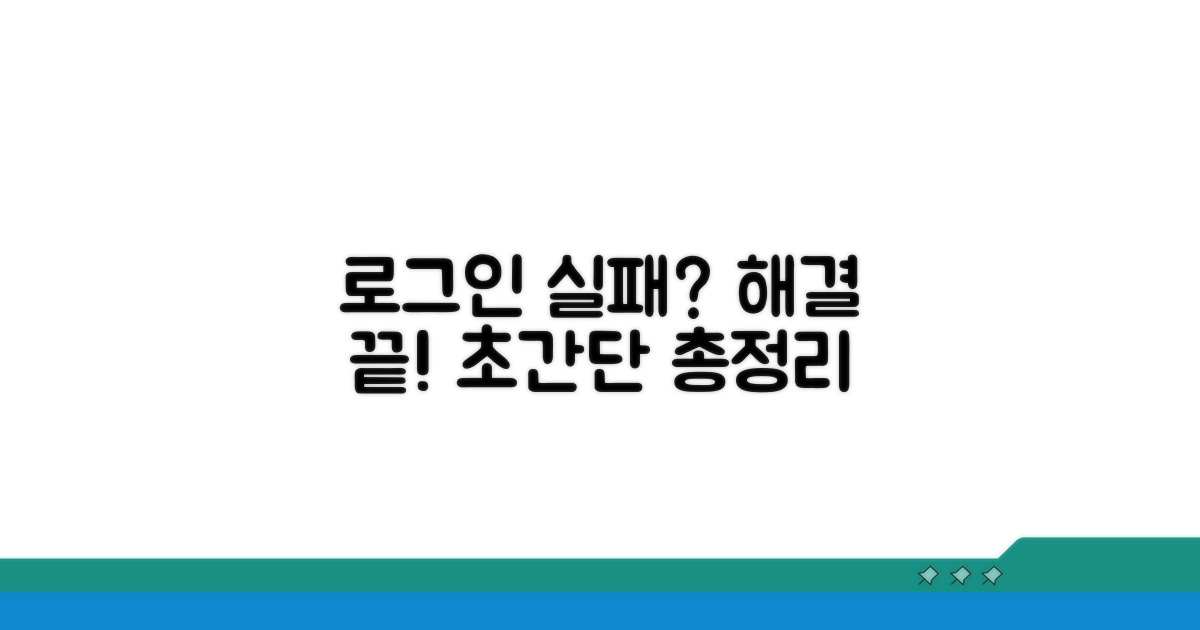 로그인 실패 해결 방법 총정리