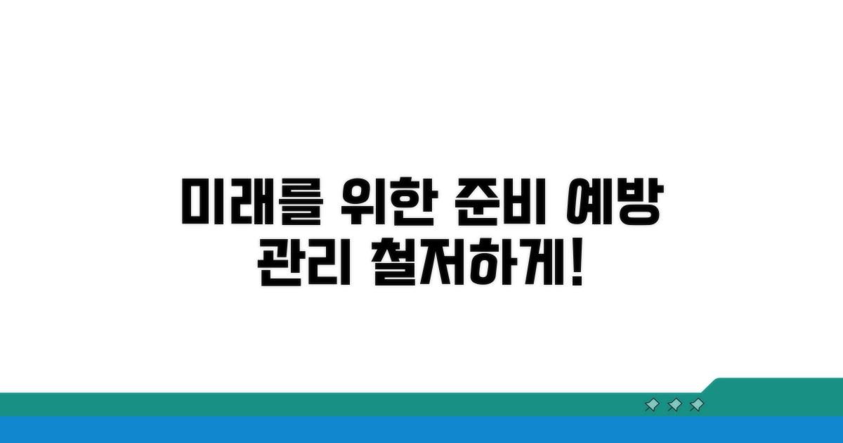 예방과 관리, 미래를 위한 준비