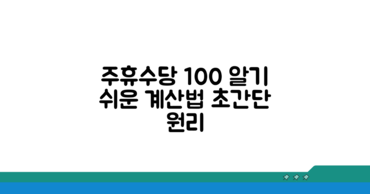 주휴수당 계산 기본 원리