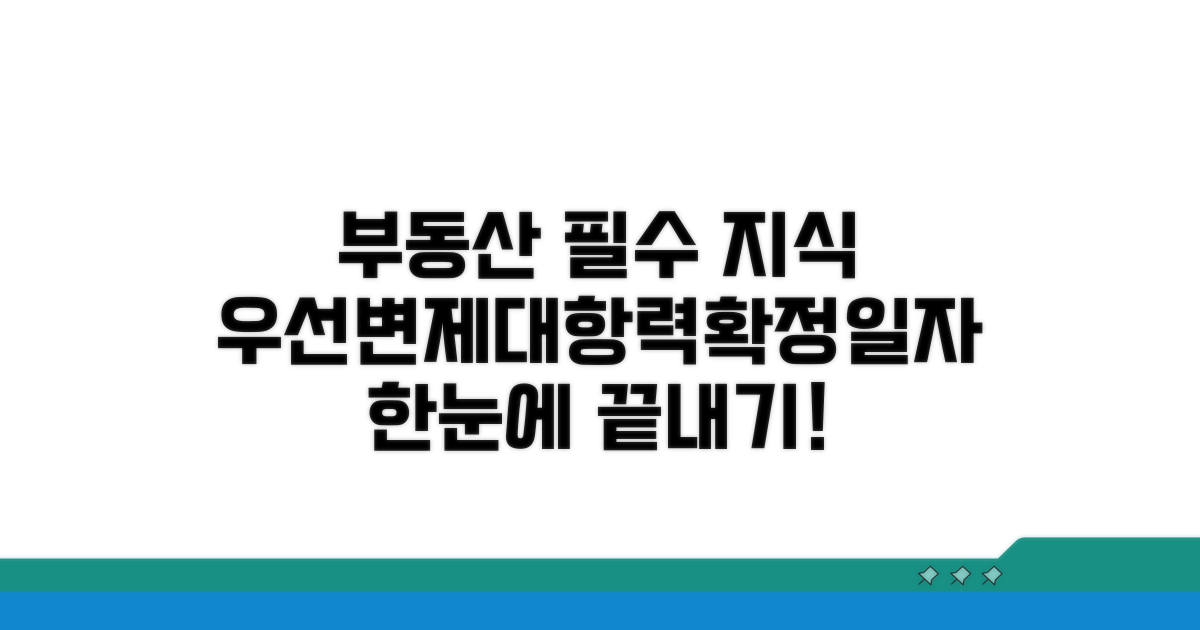 우선변제권, 대항력, 확정일자 핵심 정리
