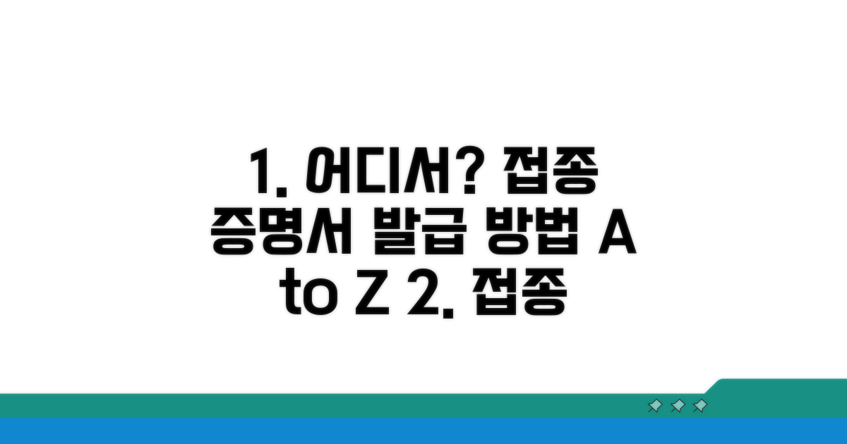 접종 증명서, 어디서 발급받을까?