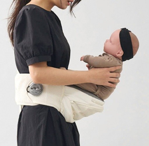 아이엔젤 올인원 닥터다이얼 폴드 에어 힙시트 아기띠, 아이보리 상세 이미지 2