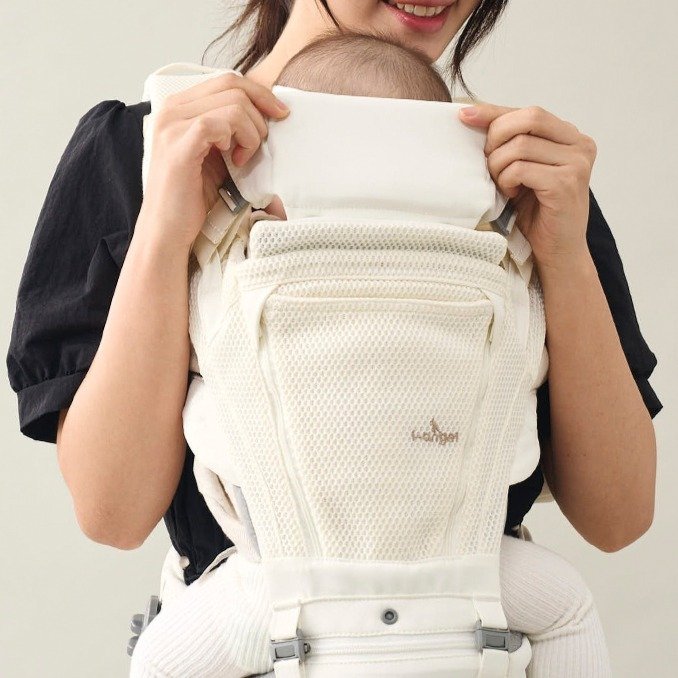 아이엔젤 올인원 닥터다이얼 폴드 에어 힙시트 아기띠, 아이보리 상세 이미지 1