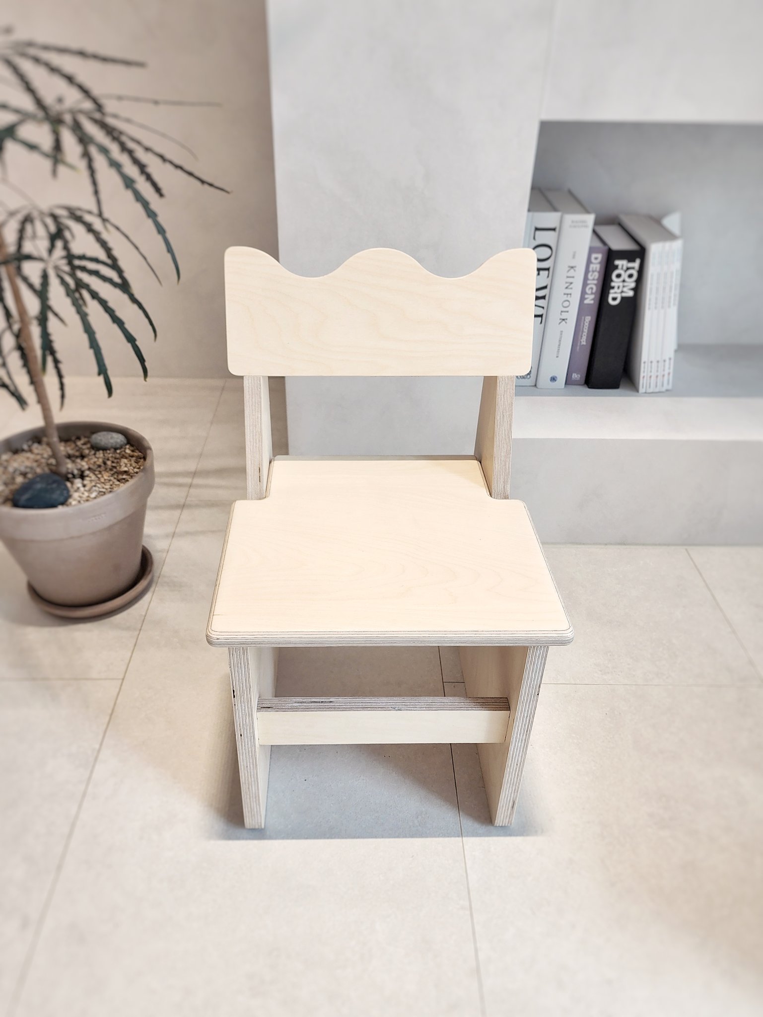 재니쓰홈 웨이브 유아 의자 아기 원목 책상의자 자작나무 등받이 상세 이미지 1