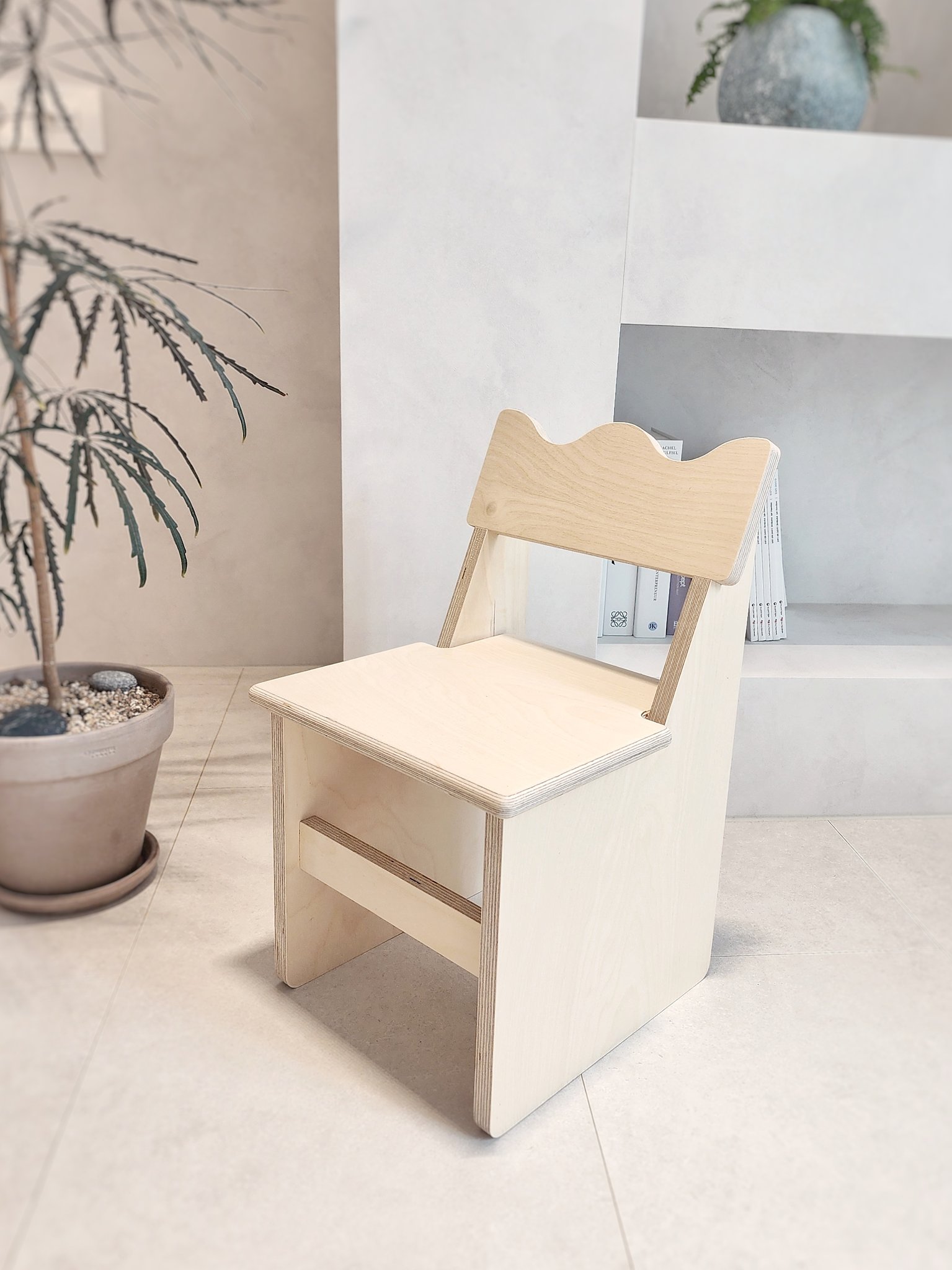 재니쓰홈 웨이브 유아 의자 아기 원목 책상의자 자작나무 등받이 상세 이미지 2