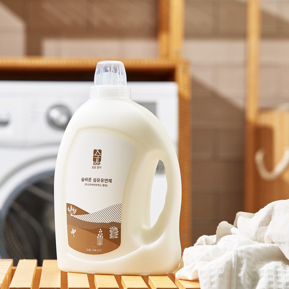 숲바른 아기 유아 대용량 세탁세제 2.8L + 섬유유연제 2.8L 상세 이미지 1