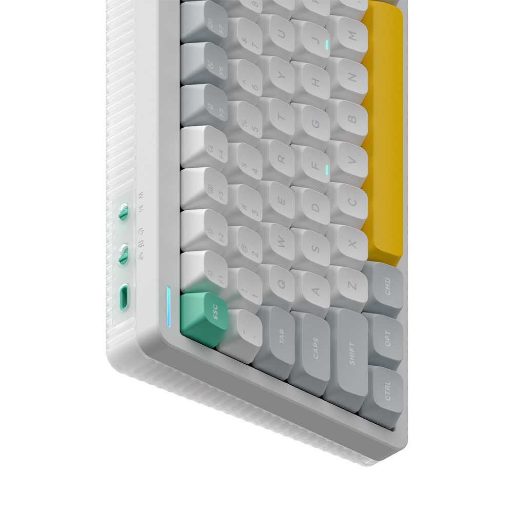 NUPHY Halo75 V2 기계식 키보드 블루투스 유선 무선 영문 각인 아이오닉 화이트, 라즈베리축 상세 이미지 1